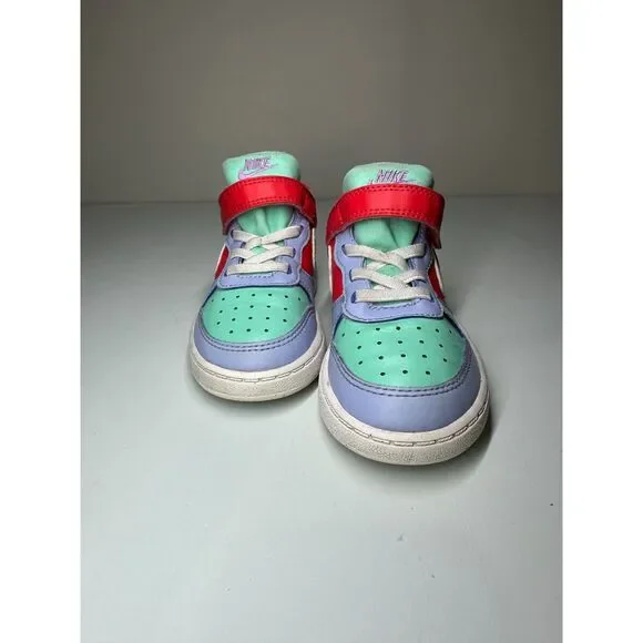 Nike Court Borough Low Recraft Shoes "Cobalt Bliss Track Red" Toddler 9c